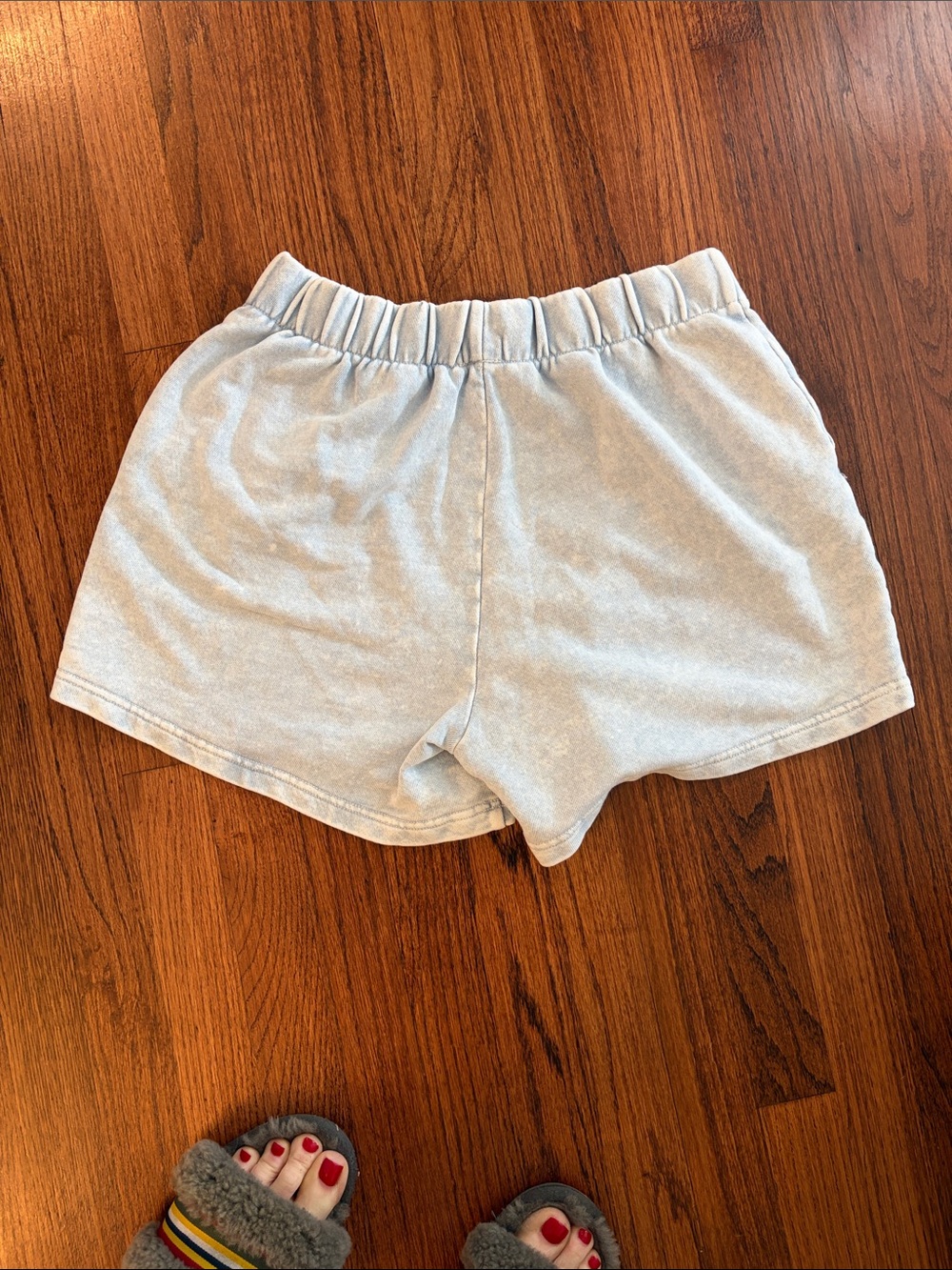 aerie Light Blue High Waist Casual Shorts - Picture 4 of 5